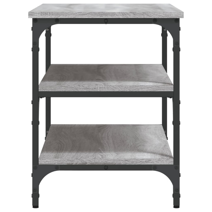 skobænk 70x38,5x49 cm konstrueret træ grå sonoma-eg