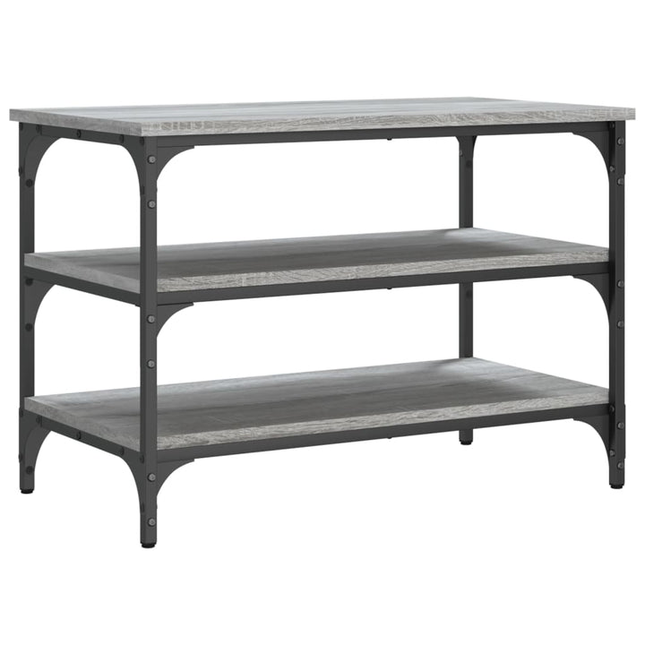 skobænk 70x38,5x49 cm konstrueret træ grå sonoma-eg
