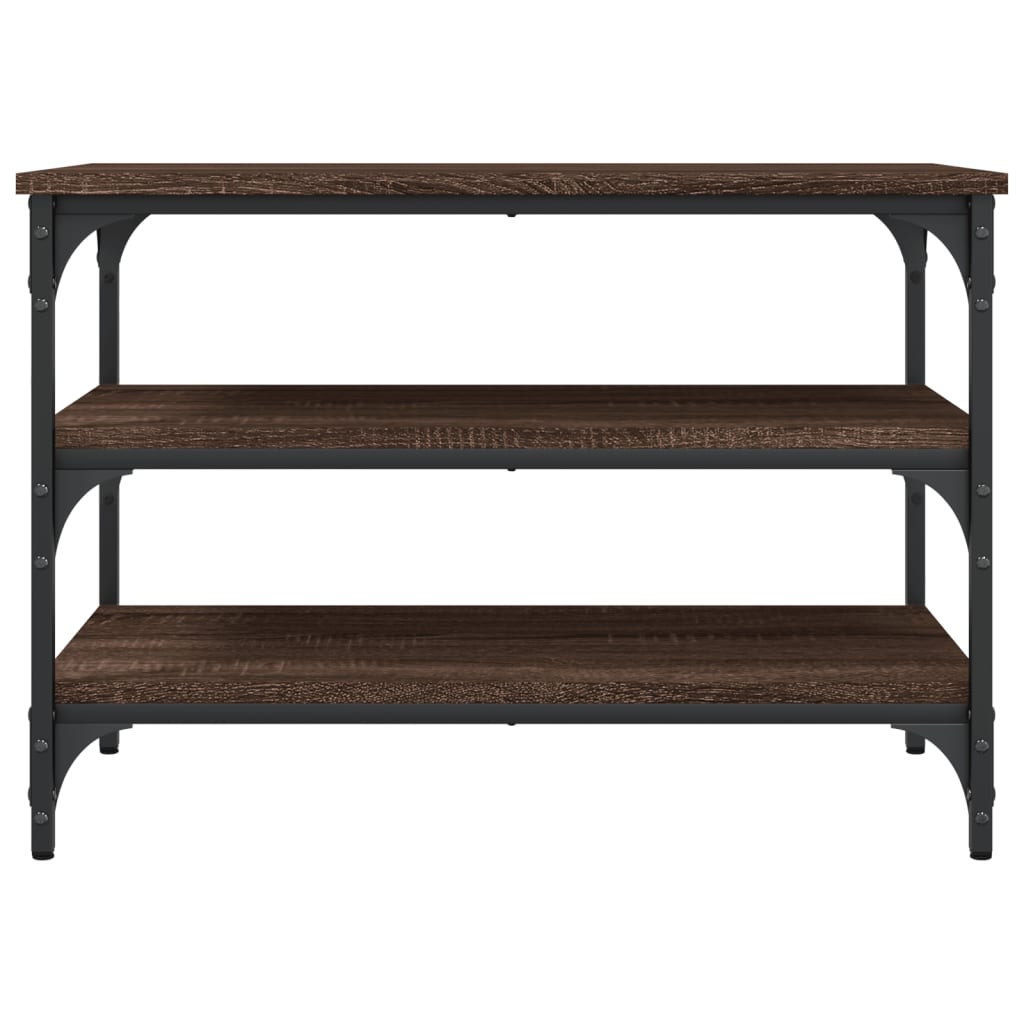 skobænk 70x38,5x49 cm konstrueret træ brun egetræsfarve