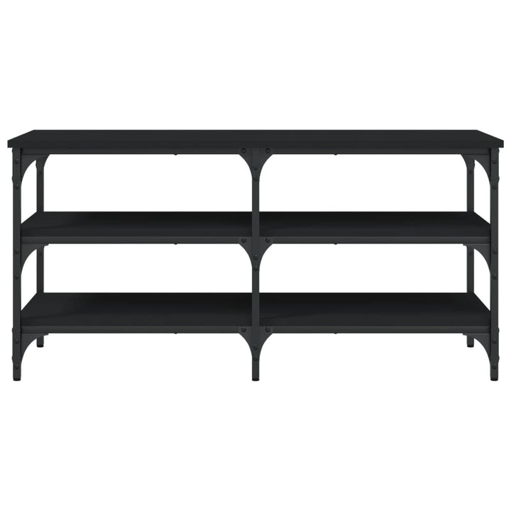 skobænk 100x38,5x49 cm konstrueret træ sort