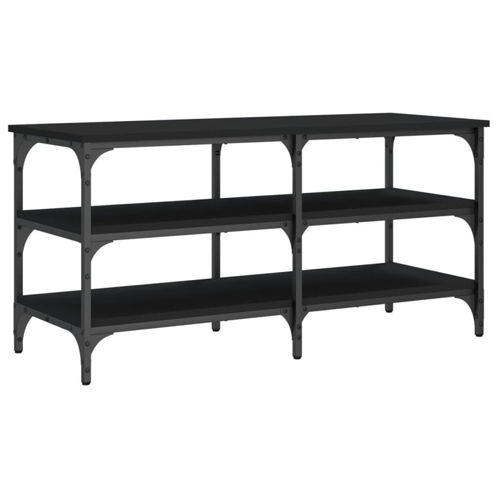 skobænk 100x38,5x49 cm konstrueret træ sort