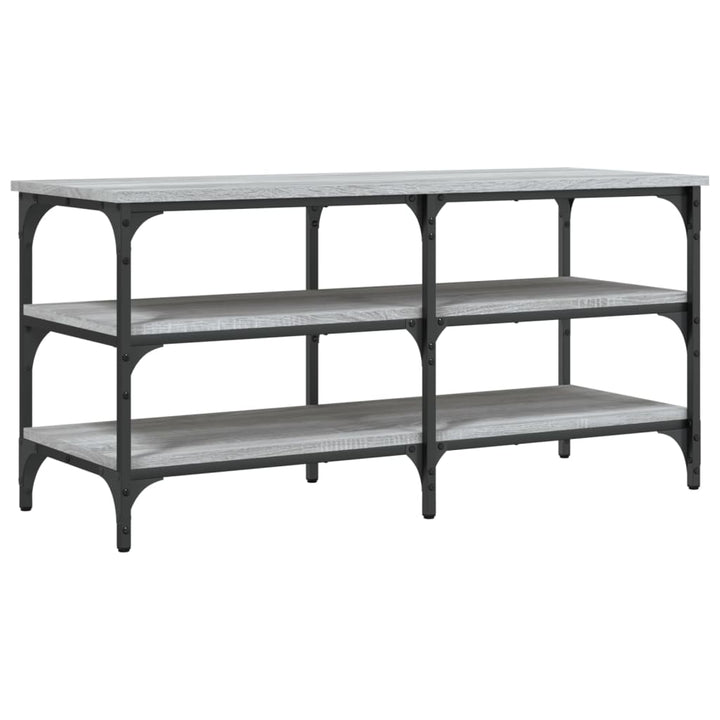 skobænk 100x38,5x49 cm konstrueret træ grå sonoma-eg