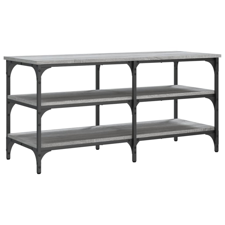 skobænk 100x38,5x49 cm konstrueret træ grå sonoma-eg