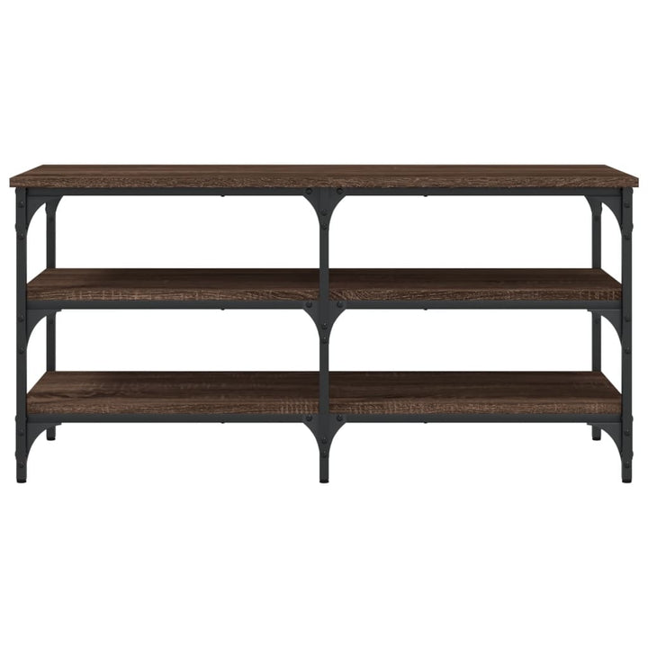 skobænk 100x38,5x49 cm konstrueret træ brun egetræsfarve