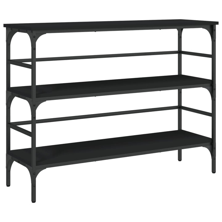 konsolbord 100x32x75 cm konstrueret træ sort