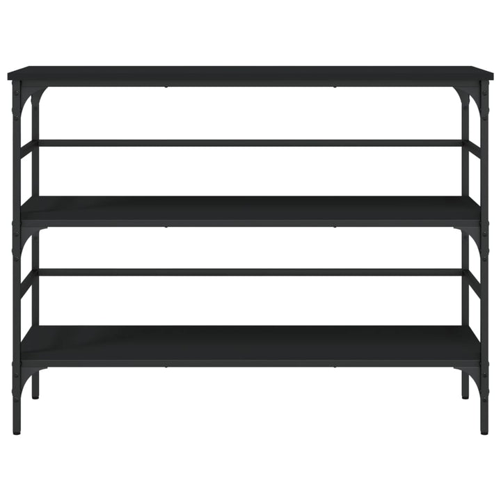 konsolbord 100x32x75 cm konstrueret træ sort