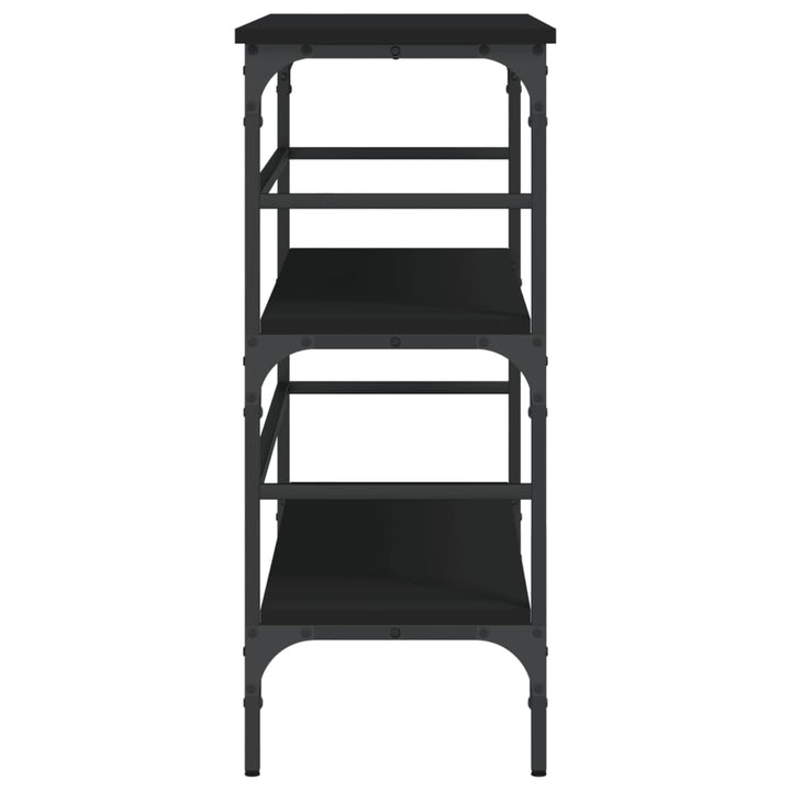 konsolbord 100x32x75 cm konstrueret træ sort