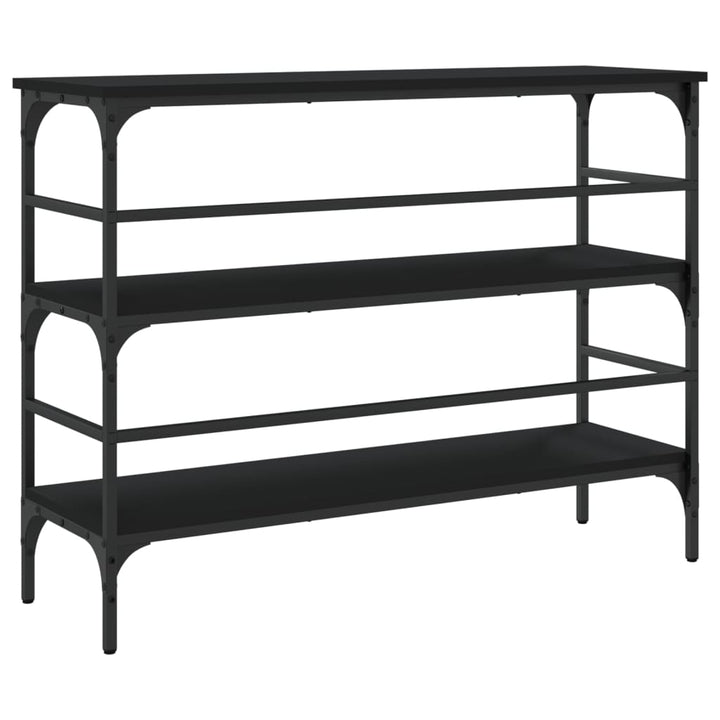 konsolbord 100x32x75 cm konstrueret træ sort