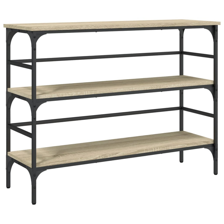 konsolbord 100x32x75 cm konstrueret træ sonoma-eg
