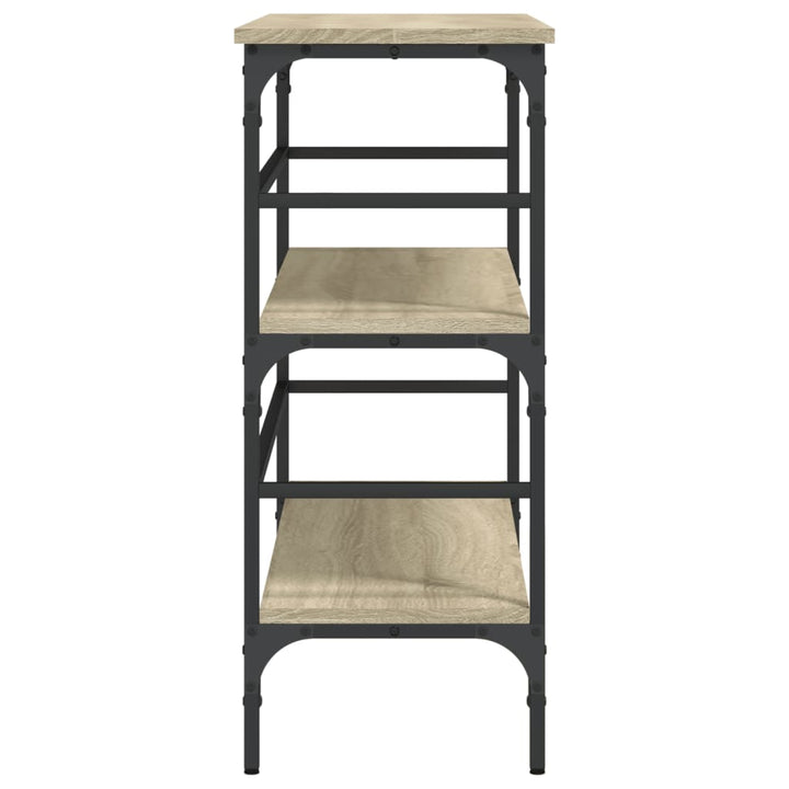 konsolbord 100x32x75 cm konstrueret træ sonoma-eg