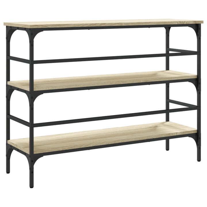 konsolbord 100x32x75 cm konstrueret træ sonoma-eg