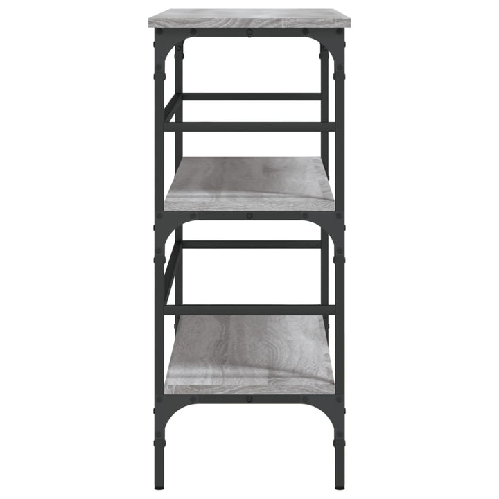 konsolbord 100x32x75 cm konstrueret træ grå sonoma-eg