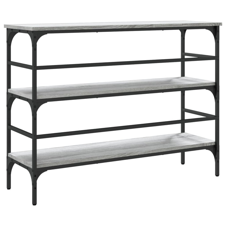 konsolbord 100x32x75 cm konstrueret træ grå sonoma-eg