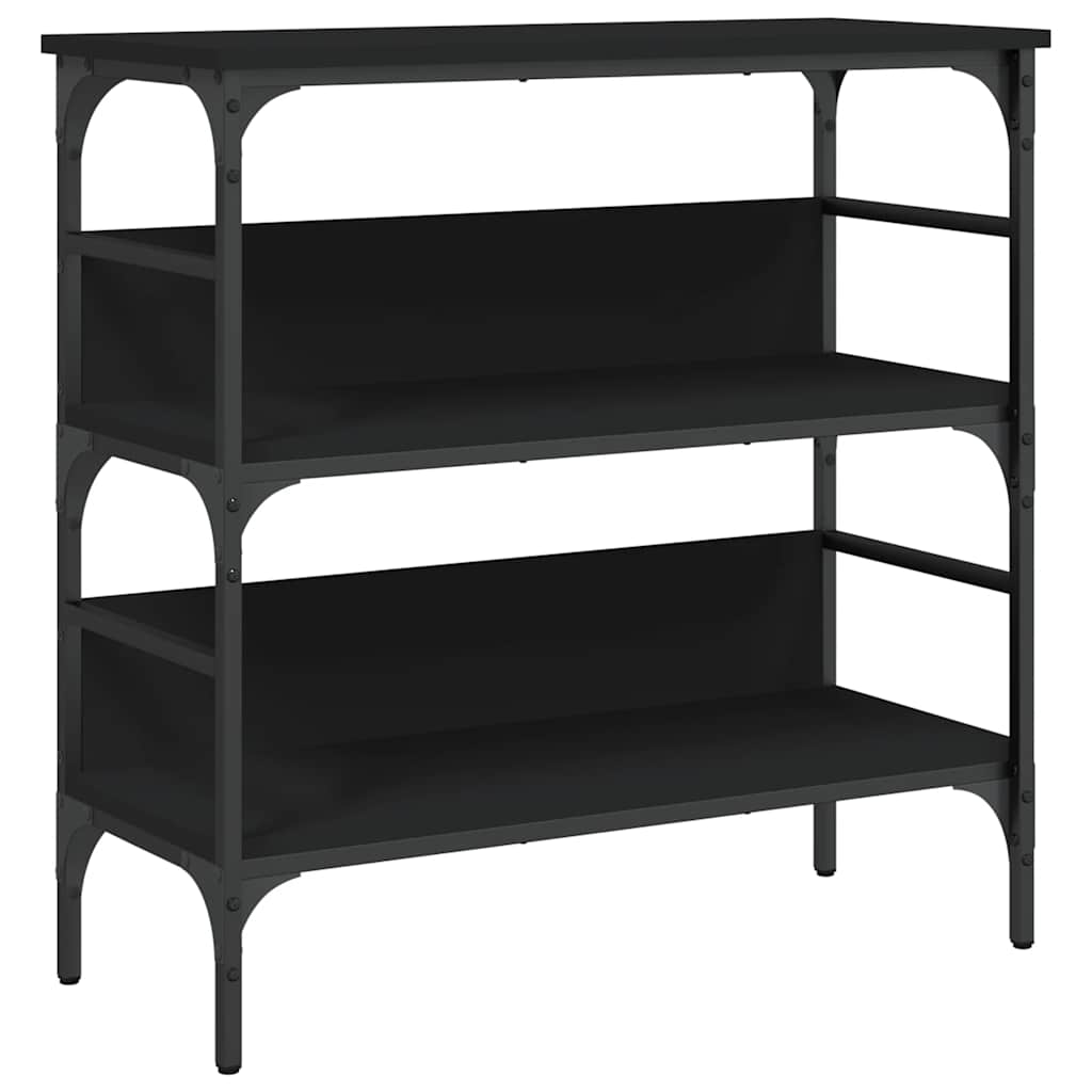 konsolbord 75x32x75 cm konstrueret træ sort
