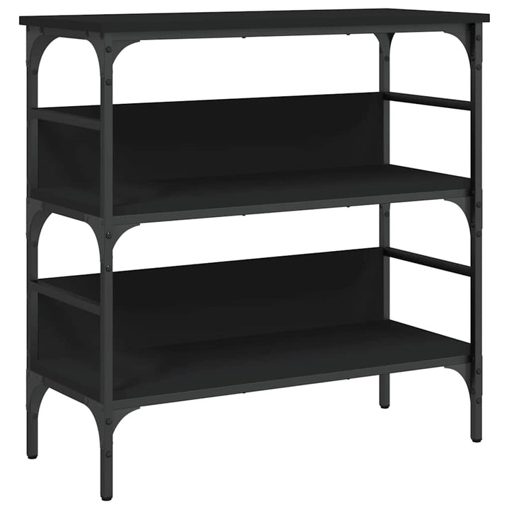konsolbord 75x32x75 cm konstrueret træ sort