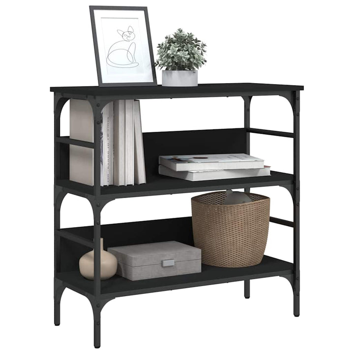 konsolbord 75x32x75 cm konstrueret træ sort