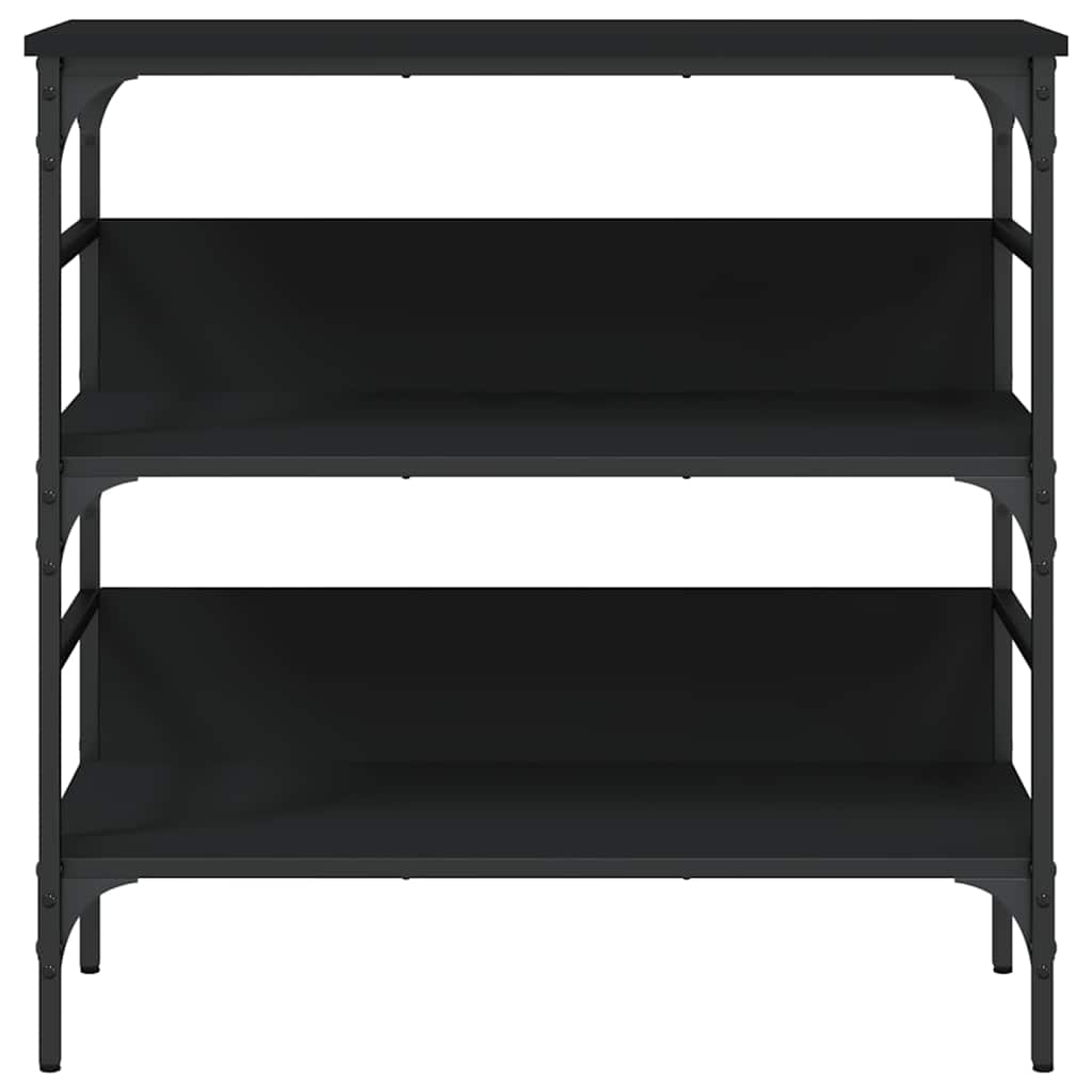 konsolbord 75x32x75 cm konstrueret træ sort