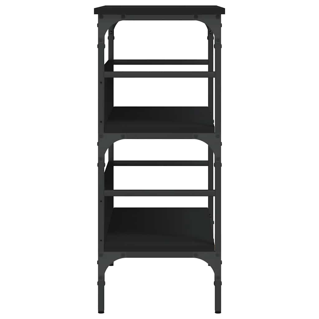 konsolbord 75x32x75 cm konstrueret træ sort