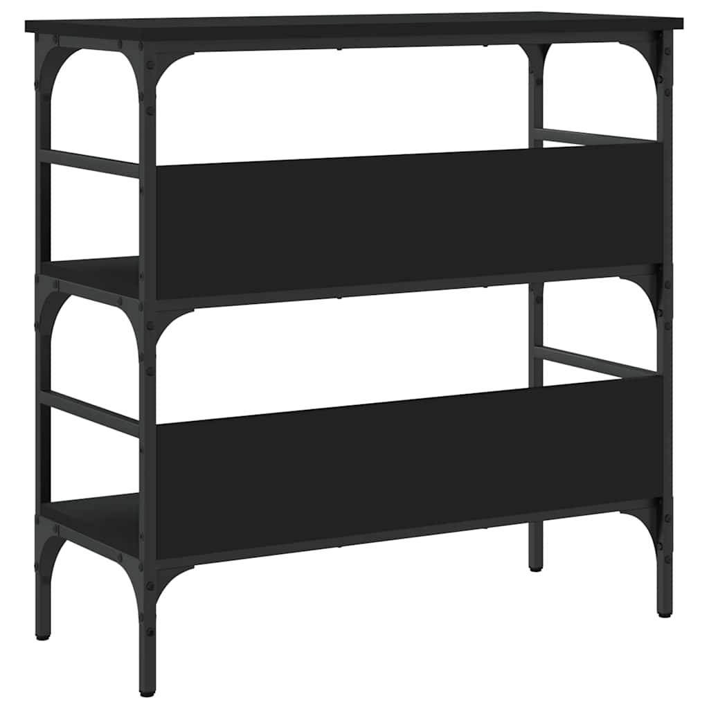 konsolbord 75x32x75 cm konstrueret træ sort