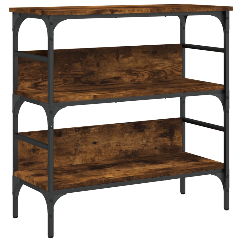 konsolbord 75x32x75 cm konstrueret træ røget egetræsfarve