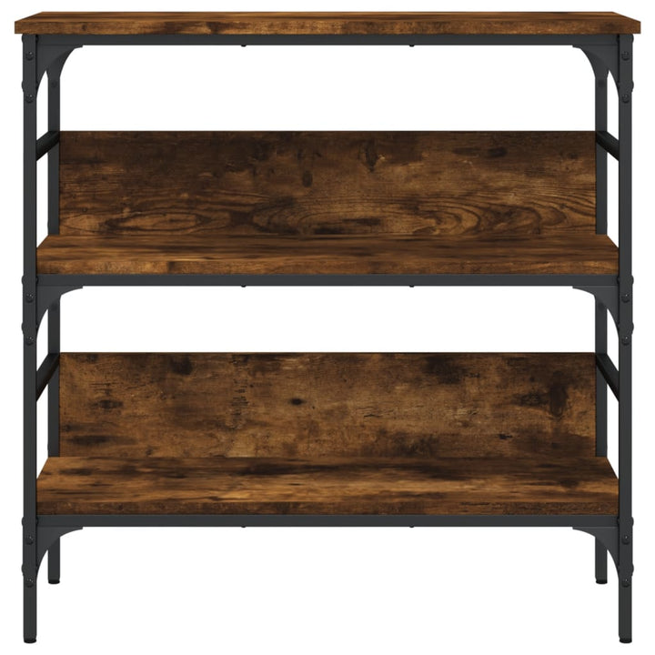 konsolbord 75x32x75 cm konstrueret træ røget egetræsfarve