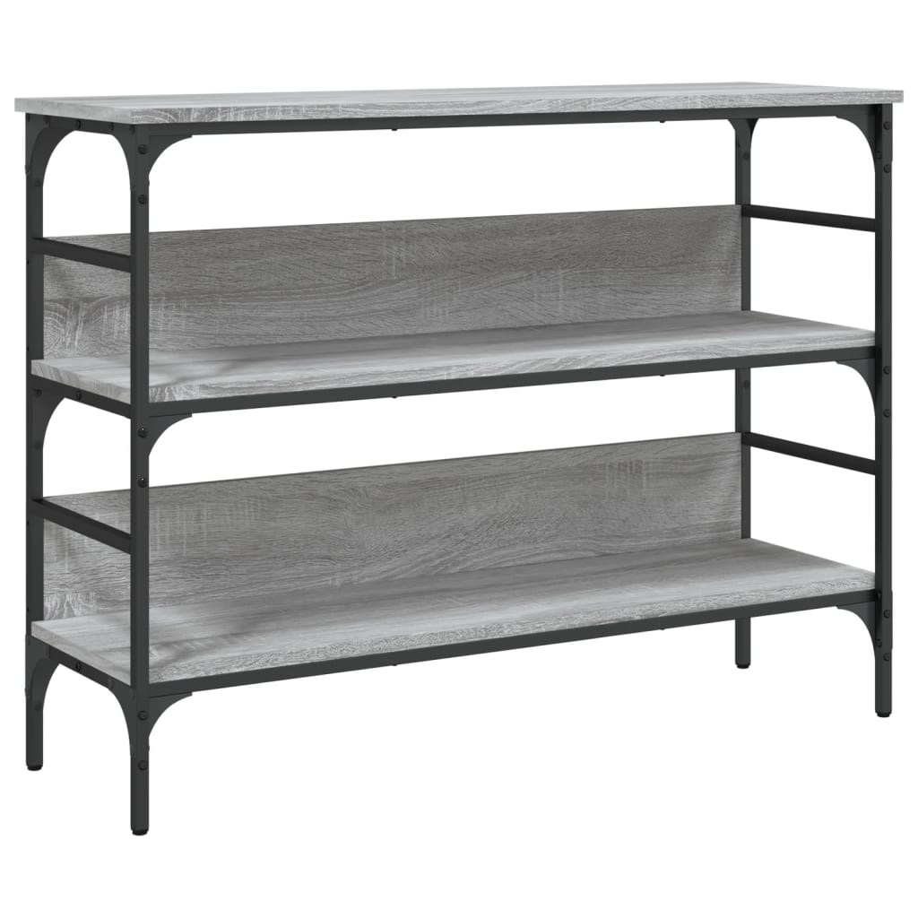 konsolbord 100x32x75 cm konstrueret træ grå sonoma-eg