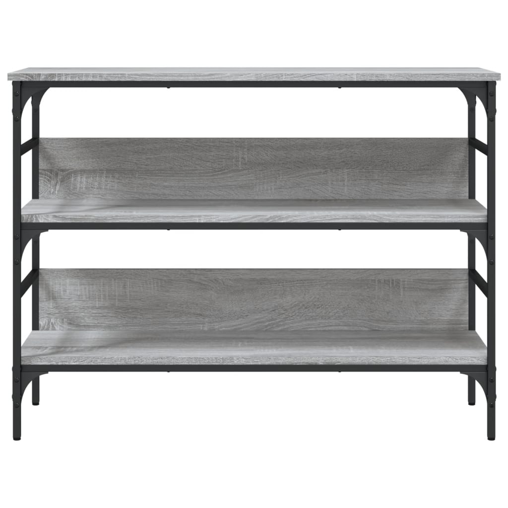 konsolbord 100x32x75 cm konstrueret træ grå sonoma-eg