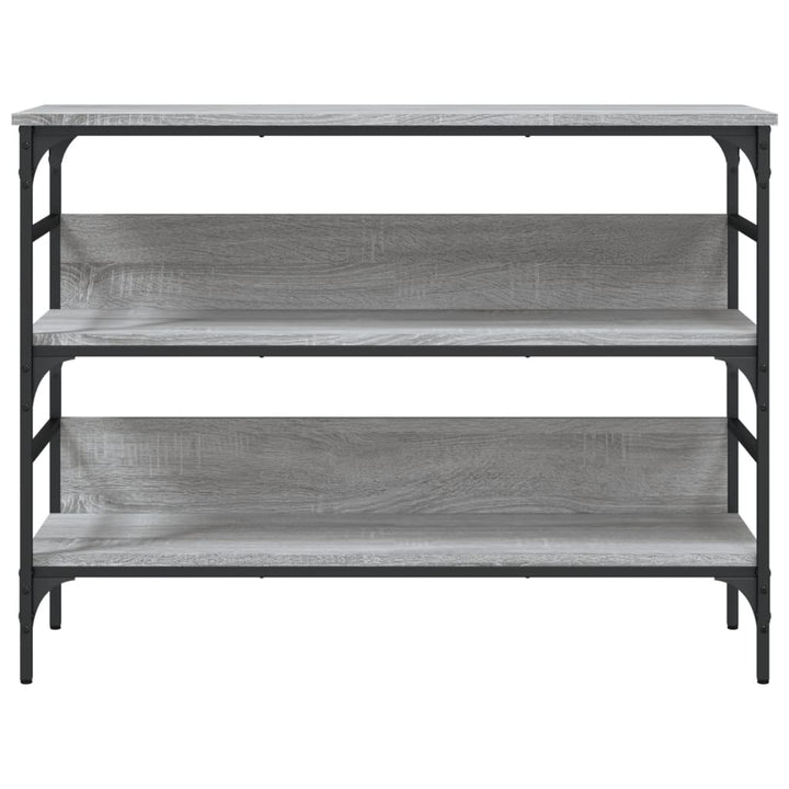 konsolbord 100x32x75 cm konstrueret træ grå sonoma-eg