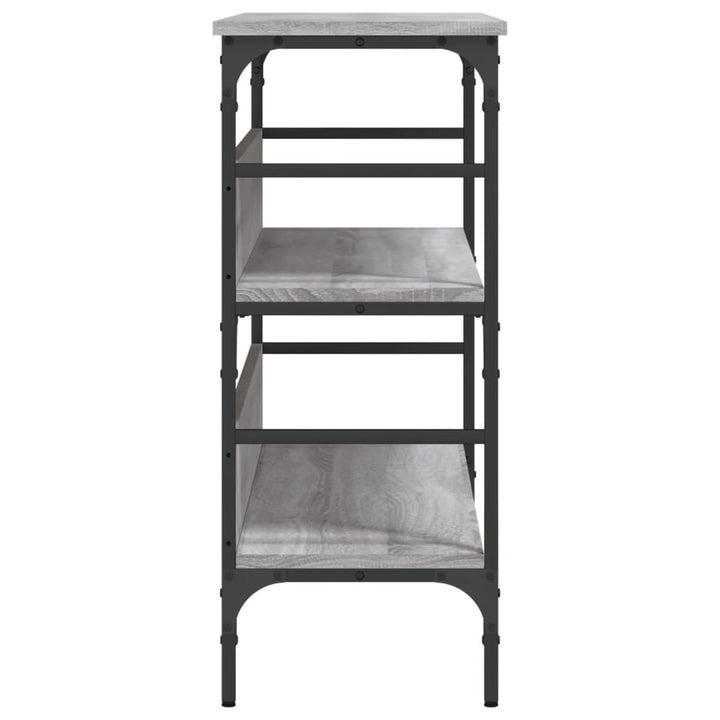 konsolbord 100x32x75 cm konstrueret træ grå sonoma-eg