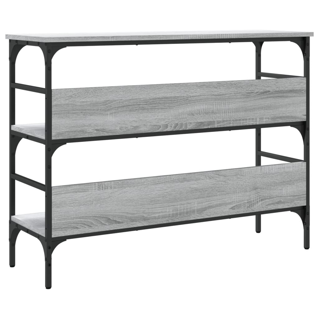 konsolbord 100x32x75 cm konstrueret træ grå sonoma-eg