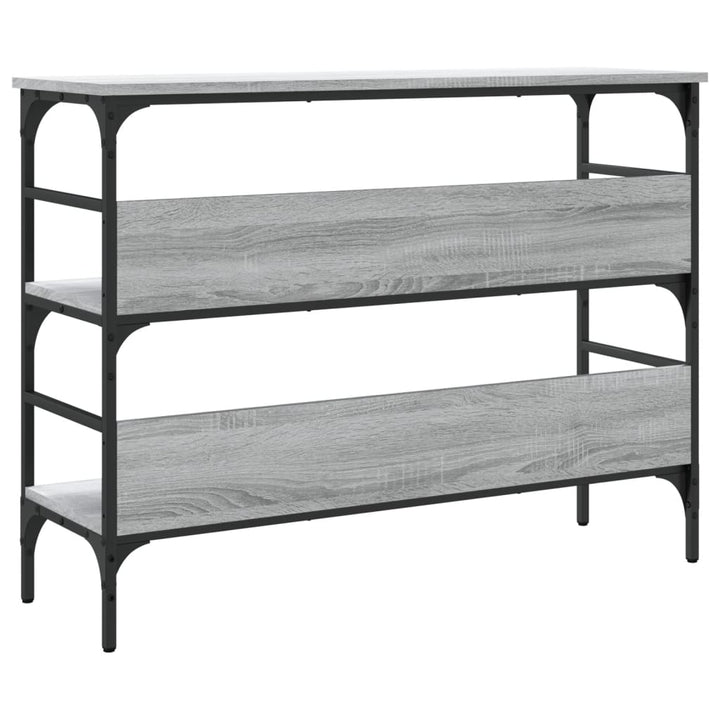 konsolbord 100x32x75 cm konstrueret træ grå sonoma-eg