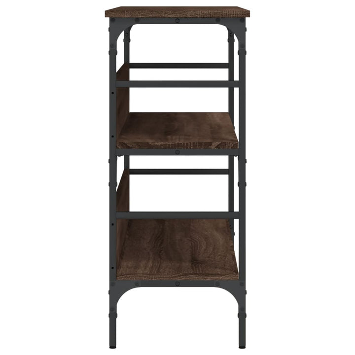 konsolbord 100x32x75 cm konstrueret træ brun egetræsfarve