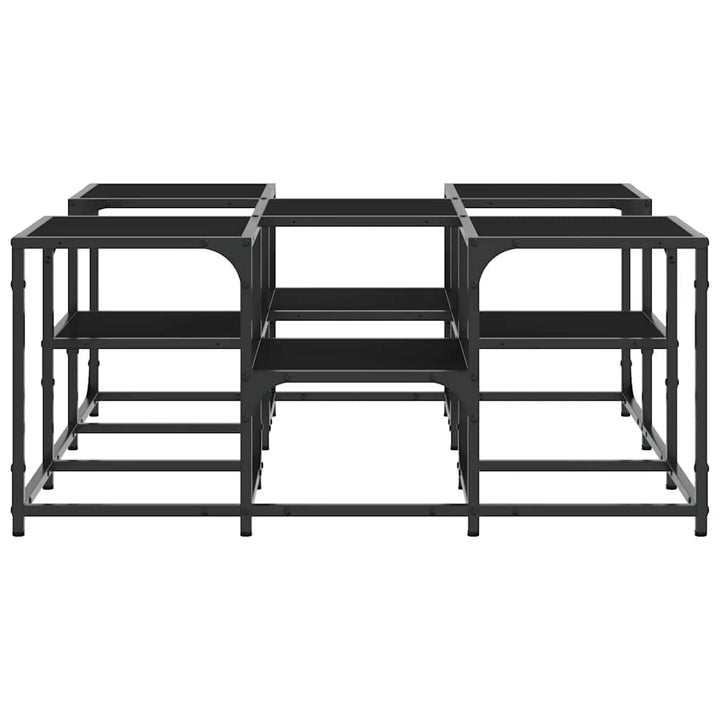 sofabord 91x91x40 cm konstrueret træ sort