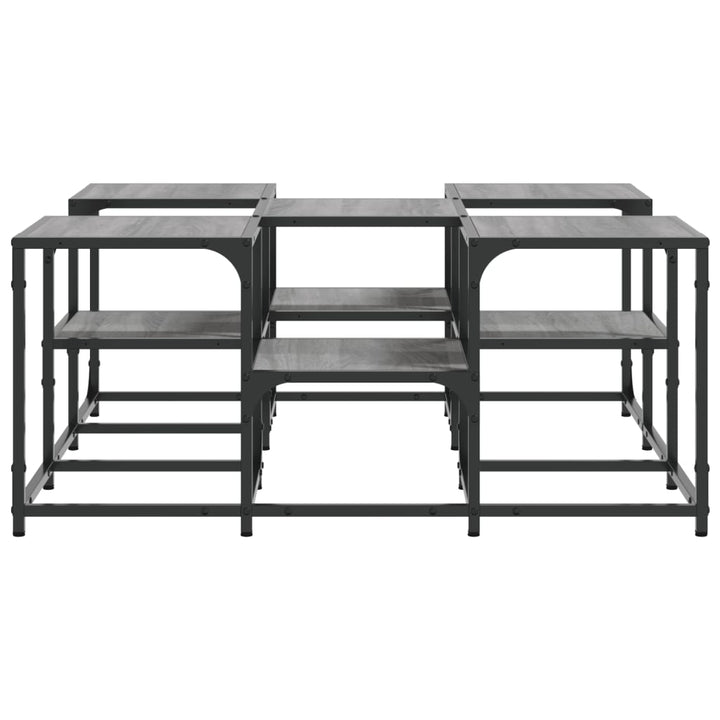 sofabord 91x91x40 cm konstrueret træ grå sonoma-eg