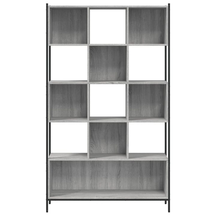 bogreol 102x28x172 cm konstrueret træ grå sonoma-eg