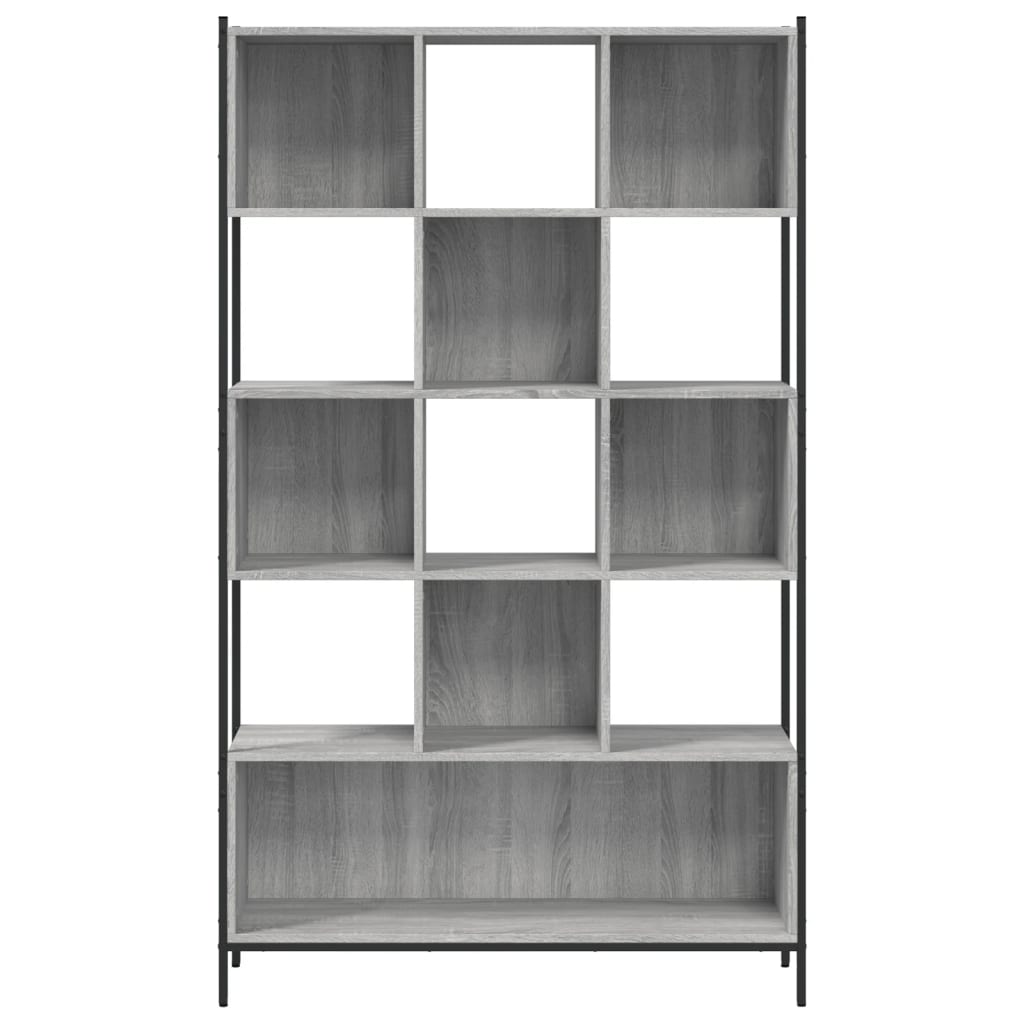 bogreol 102x28x172 cm konstrueret træ grå sonoma-eg