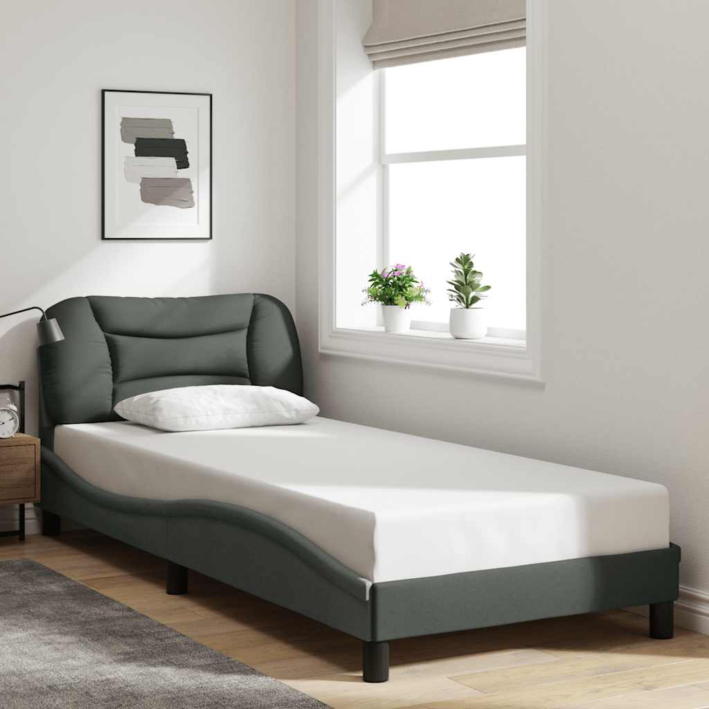 sengeramme uden madras Hvar Mørkegrå 80x200 cm Stof