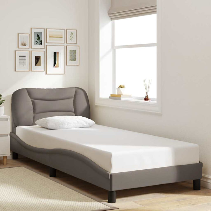 sengeramme uden madras Hvar 80x200 cm stof gråbrun
