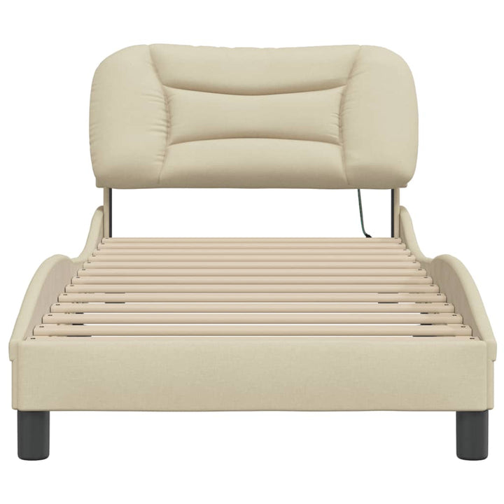 sengeramme uden madras Hvar 80x200 cm stof cremefarvet
