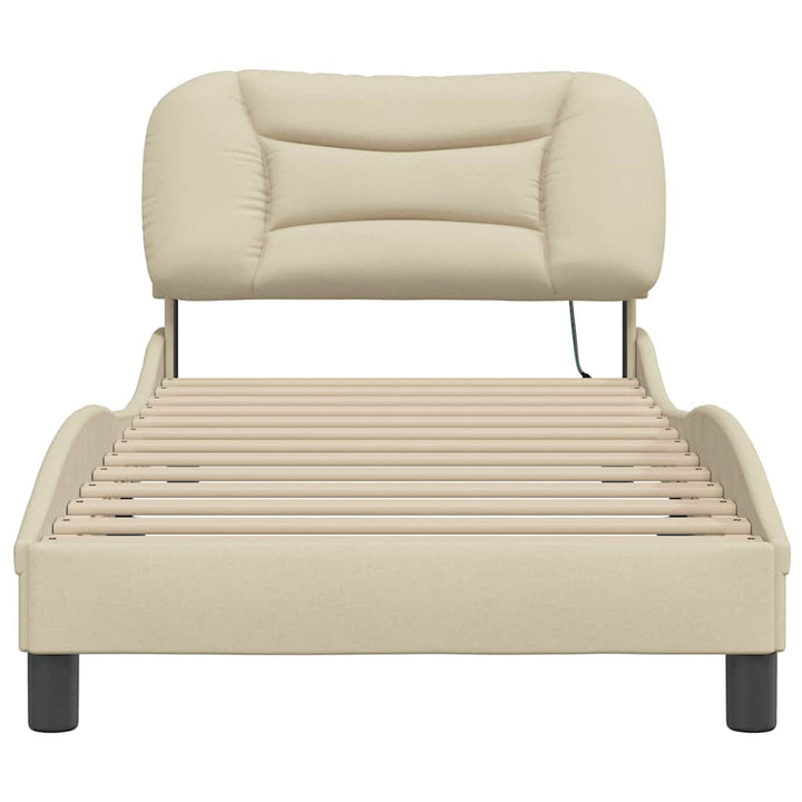 sengeramme uden madras Hvar 80x200 cm stof cremefarvet