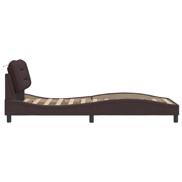 sengeramme uden madras Hvar Mørkebrun 90x190 cm Stof