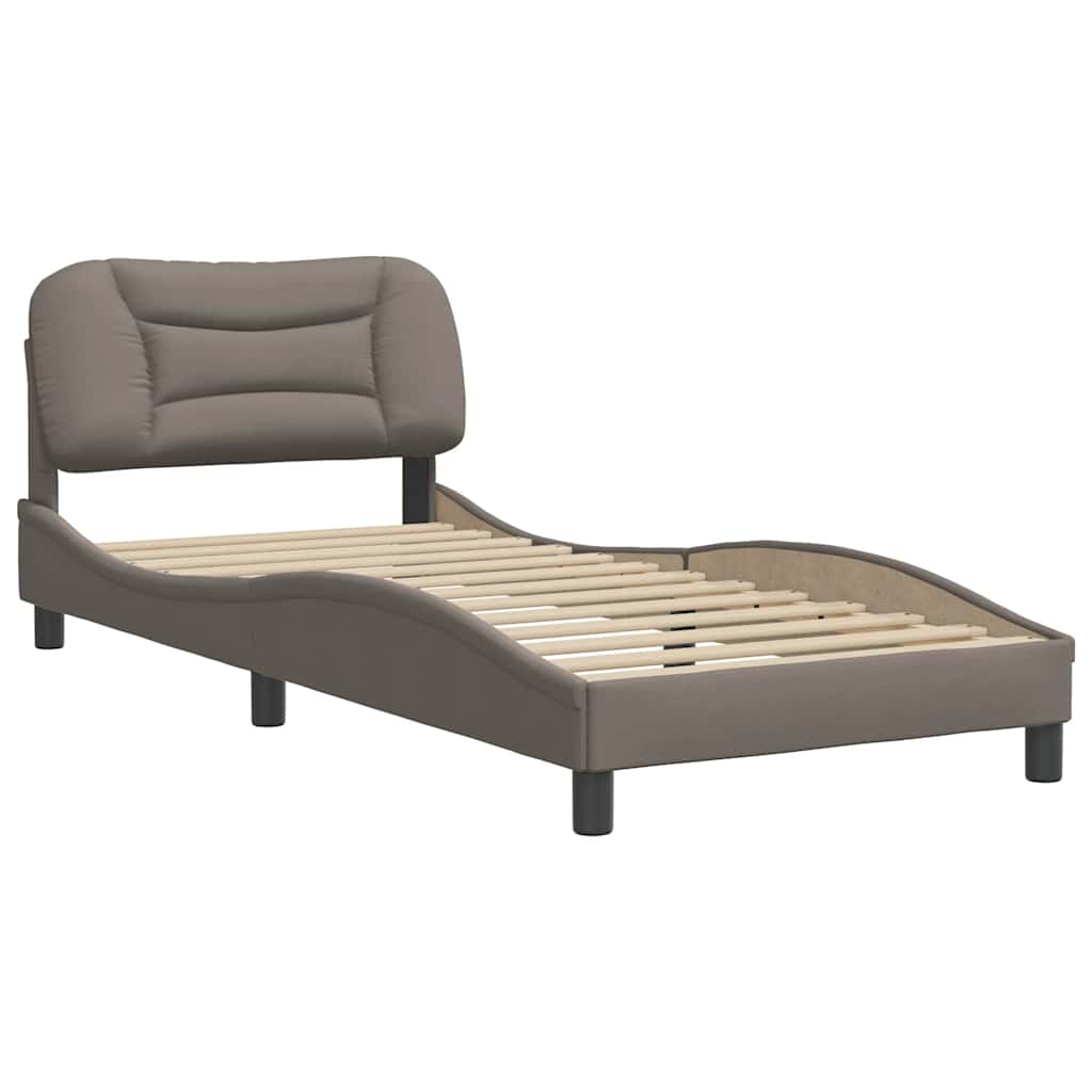sengeramme uden madras Hvar 90x190 cm stof gråbrun