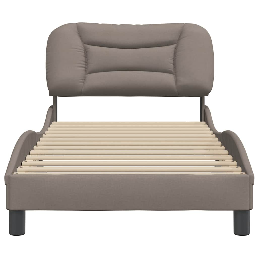 sengeramme uden madras Hvar 90x190 cm stof gråbrun