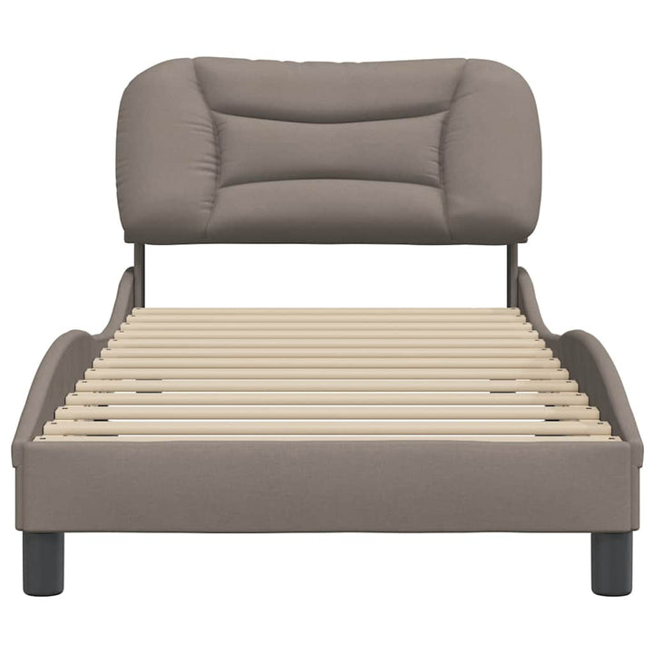 sengeramme uden madras Hvar 90x190 cm stof gråbrun