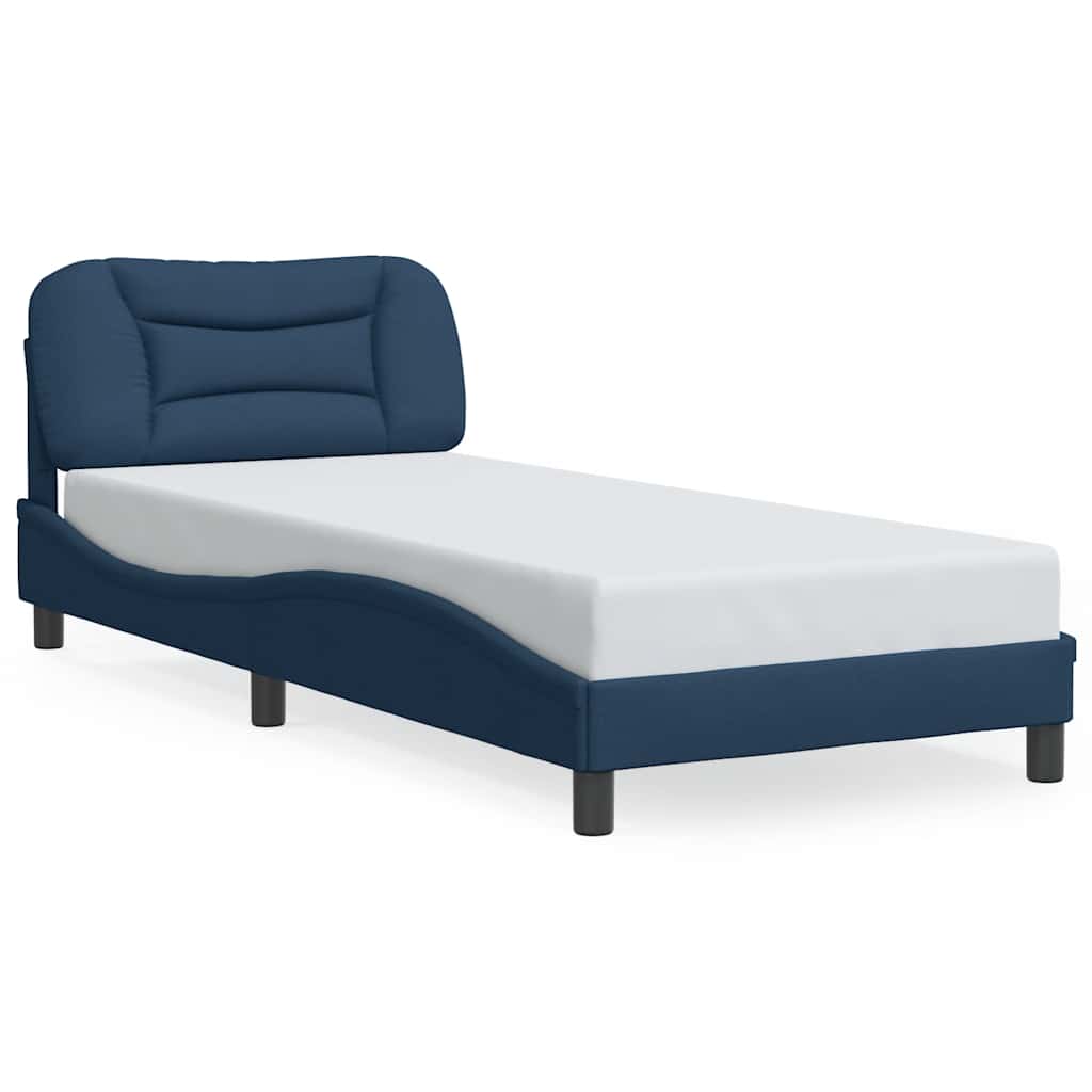 sengeramme uden madras Hvar 90x190 cm stof blå