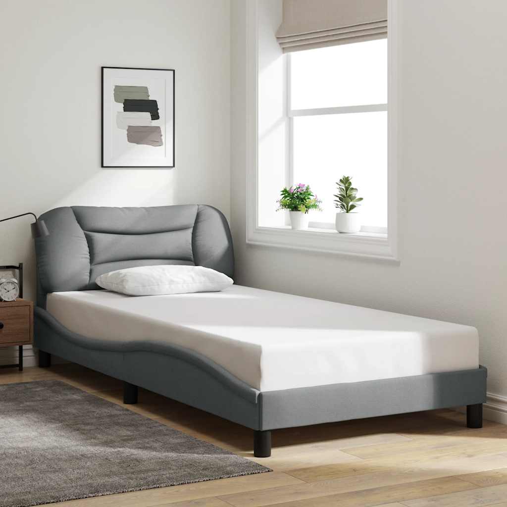sengeramme uden madras Hvar Lysegrå 100x200 cm Stof