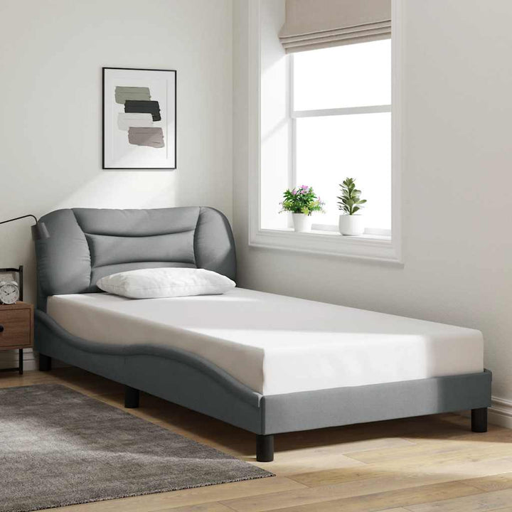 sengeramme uden madras Hvar Lysegrå 100x200 cm Stof