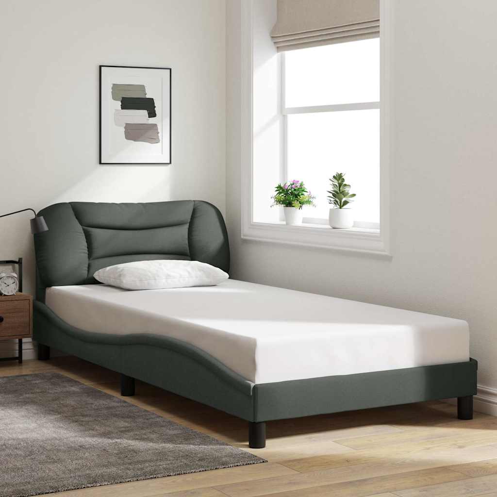sengeramme uden madras Hvar Mørkegrå 100x200 cm Stof