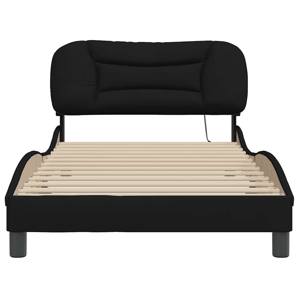 sengeramme uden madras Hvar Sort 100x200 cm Stof