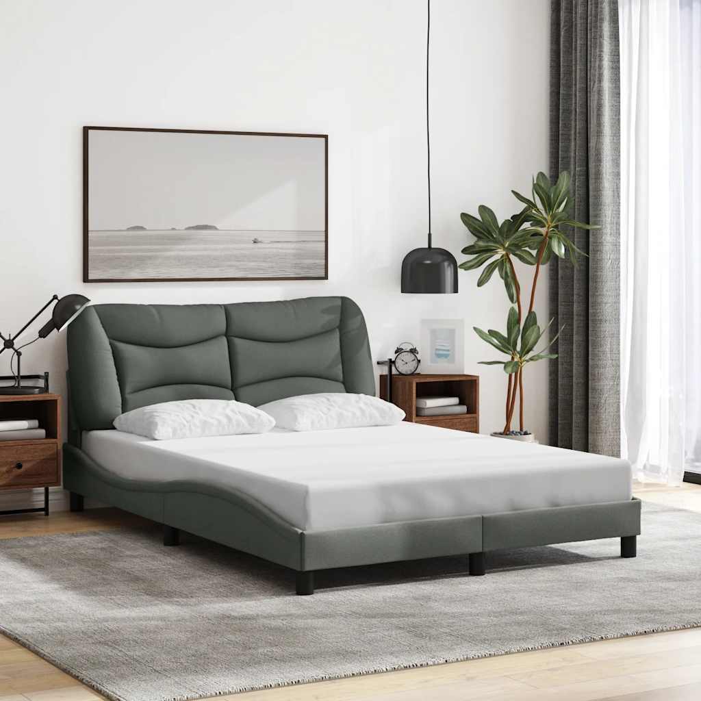 sengeramme uden madras Hvar 140x190 cm stof mørkegrå